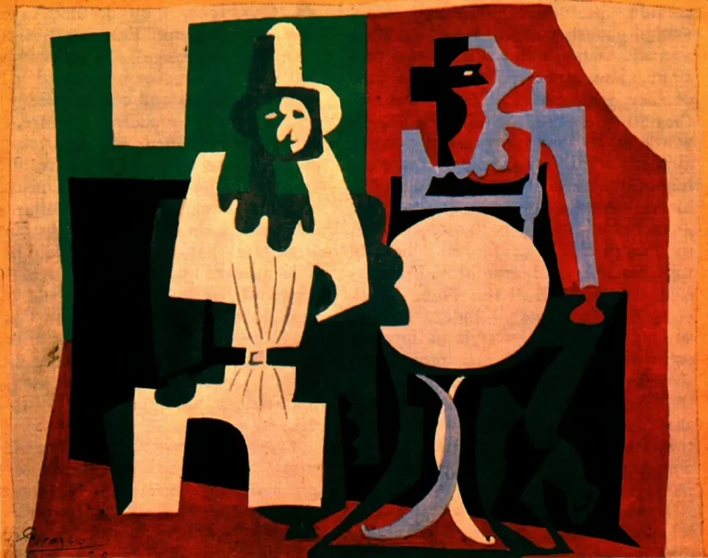 Pierrot e Arlecchino sulla terrazza del caffè, 1920